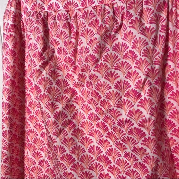 Vineyard Vines Tiny Leaves Swing Beach Dress Pink and White - Picture 7 of 10